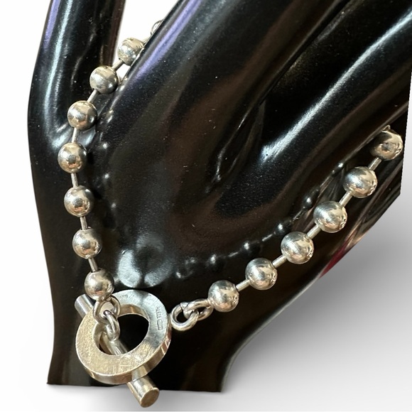 GUCCI 925 Silver Bead Toggle Bracelet ✨ - Picture 7 of 12